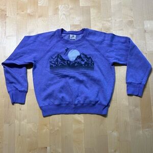 Sundry Purple Mountain Graphic Sweatshirt